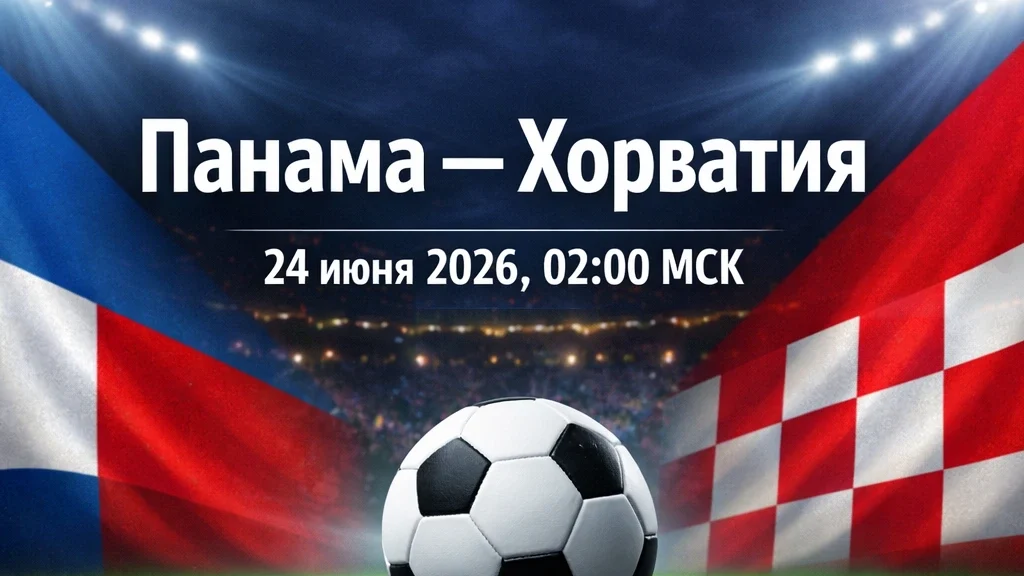 Панама — Хорватия: прогноз на матч ЧМ 24 июня 2026 (X2 за 1.14)